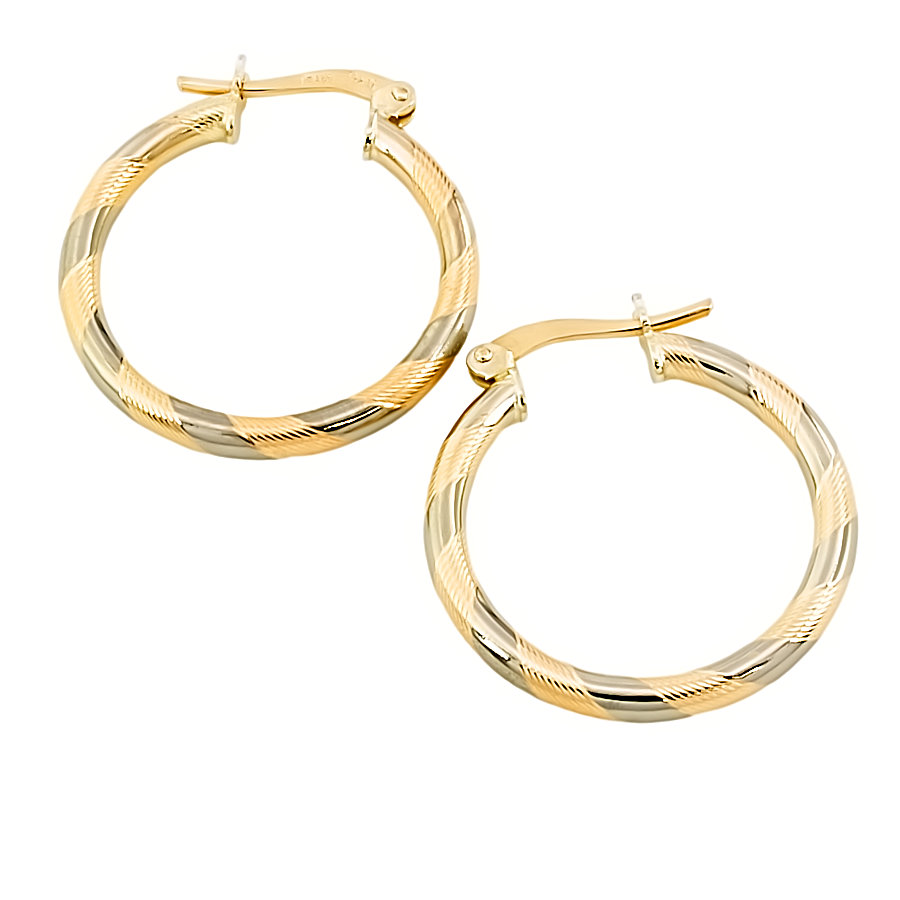 9ct gold Hollow Hoop Earrings